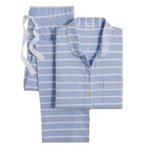 J Crew Women’s 100% Cotton Cozy Button Down Striped Pajama Set - Style AQ991 - M